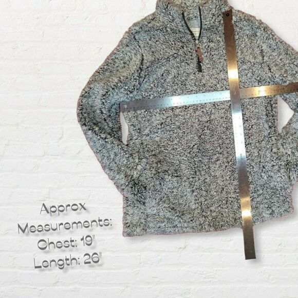 Weatherproof Vintage Women's Frosty Sherpa Pullover, DOLPHIN GREY, Size Small - Picture 7 of 11
